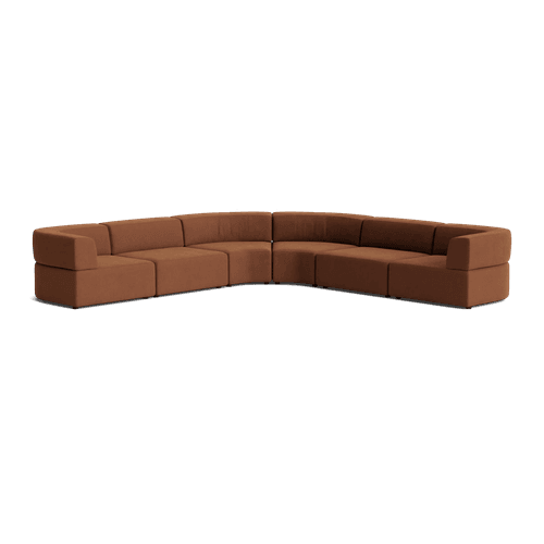 Stretch Large Angled Corner Sofa - Corduroy Cocoa