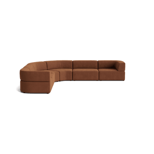 Stretch Large Angled Corner Sofa - Corduroy Cocoa