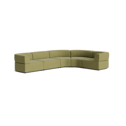 Stretch Angled Corner Sofa - Fossil Eucalyptus