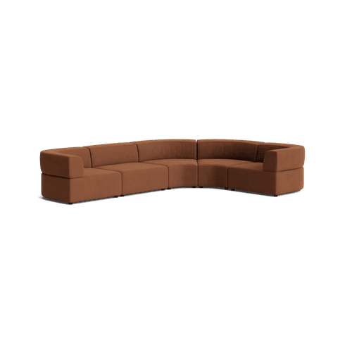Stretch Angled Corner Sofa - Corduroy Cocoa