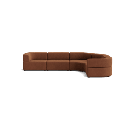 Stretch Angled Corner Sofa - Corduroy Cocoa