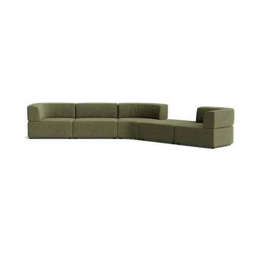 Stretch Large Angled Gap Sofa - Corduroy Forest