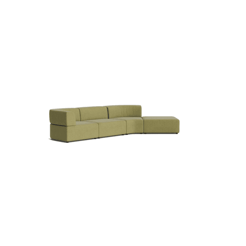 Stretch Open Angled Sofa - Fossil Eucalyptus