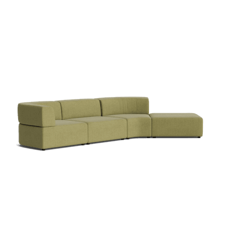 Stretch Open Angled Sofa - Fossil Eucalyptus
