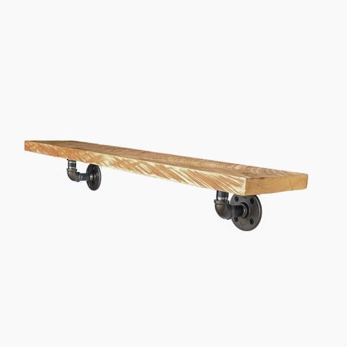 Macrocarpa Pipe Bracket Shelf 20cm