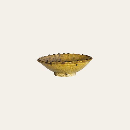 Moroccan Mustard Zig Zag Bowl - Medium