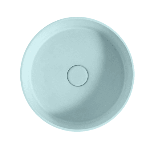 Sol' Powder Blue Concrete 390mm Round Basin