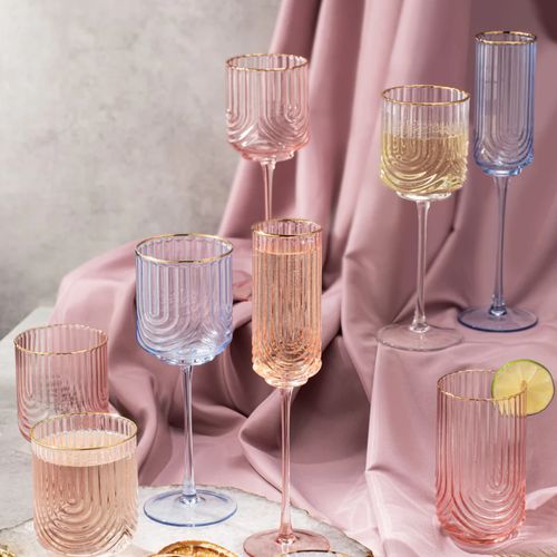 Florence Pink Wine Glass- Set of 2