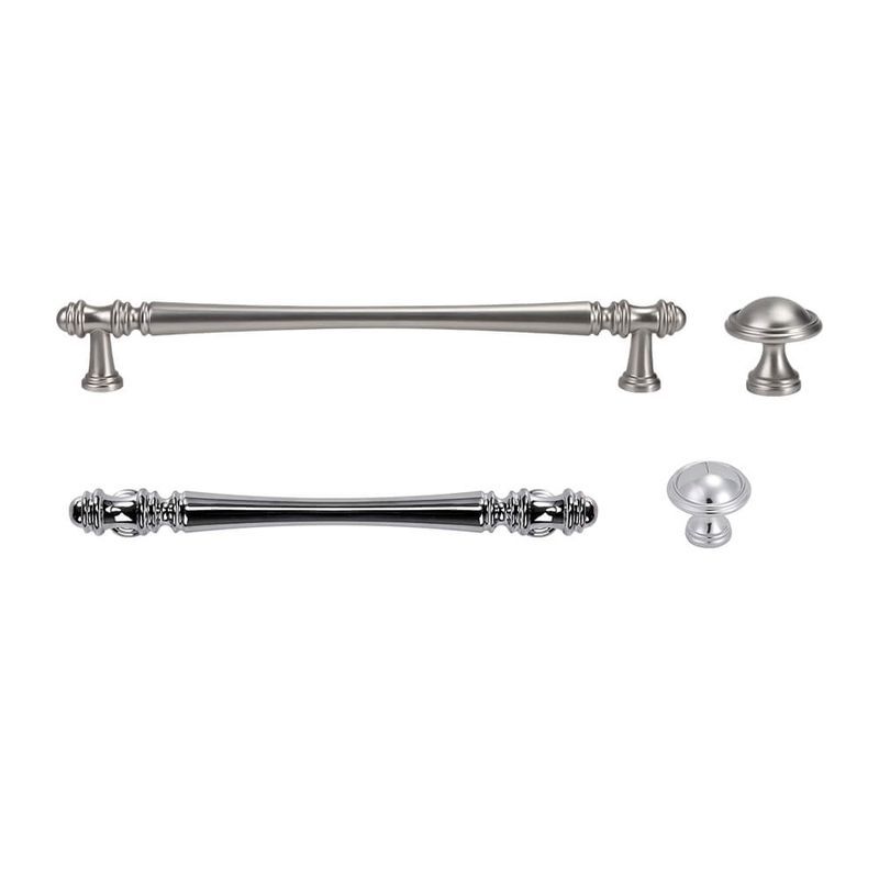 Hampton Style Kitchen Handles Toorak Nickel/Chrome