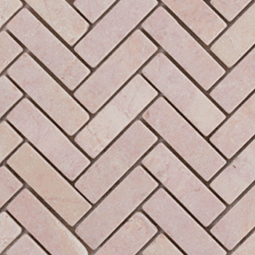 Rosario Tumbled Herringbone Mosaic