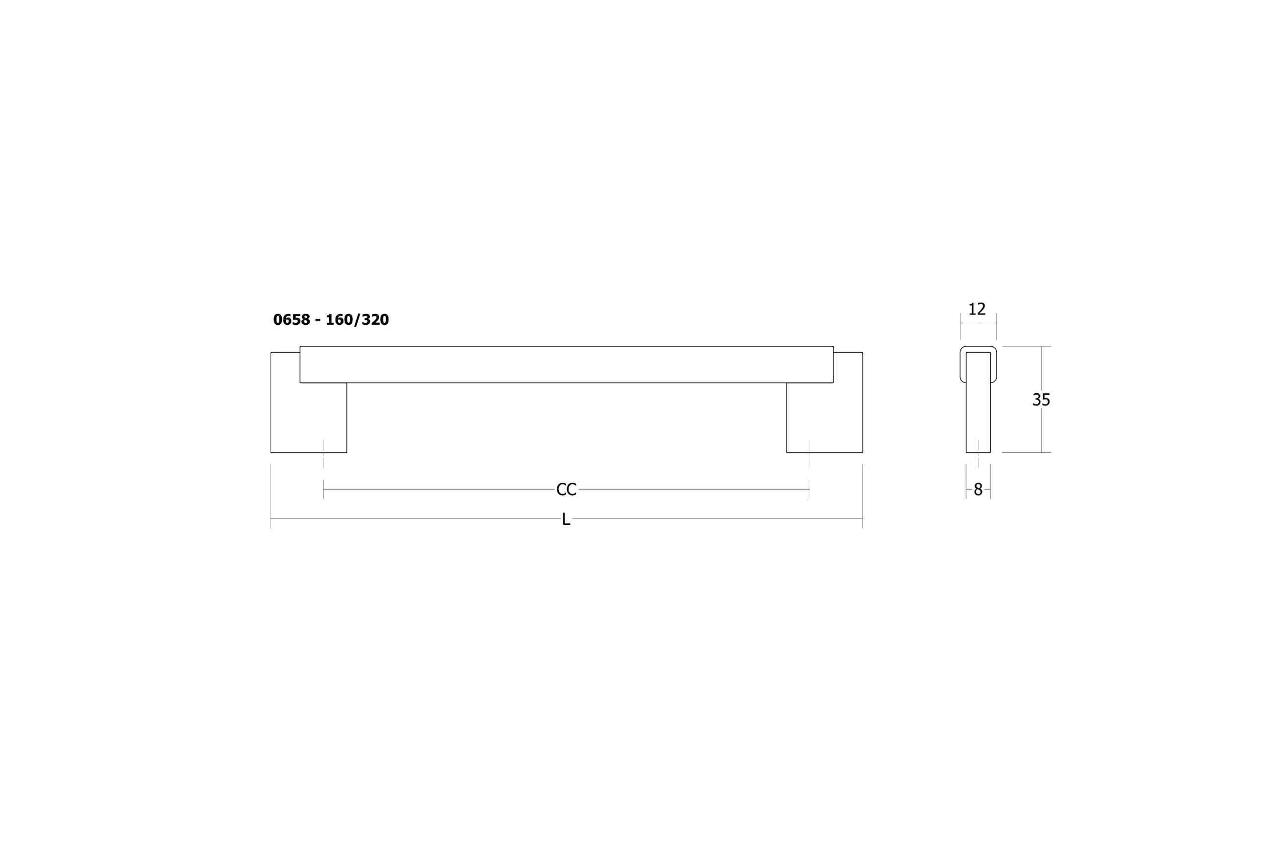 DUO MINI Cabinet Handle