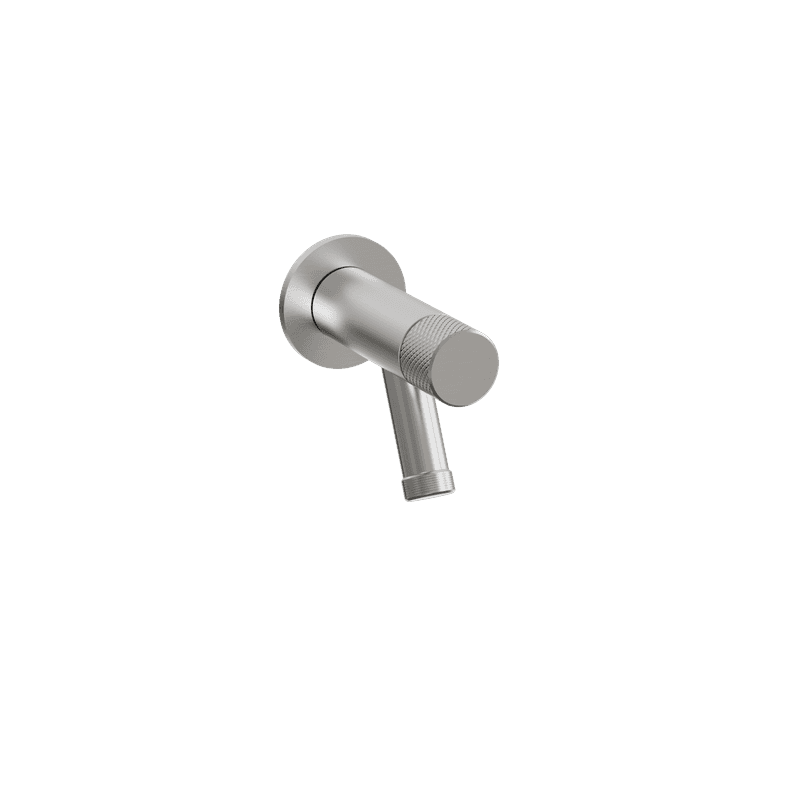 Spring Wall Mount Garden Tap With Hose Connection Polished Stainless Steel
