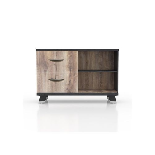 HALDIS Credenza Small 120cm - Warm Oak & Black