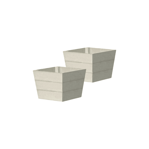 WINAWOOD Planter Pot Set of 2 - Small - Stone Grey