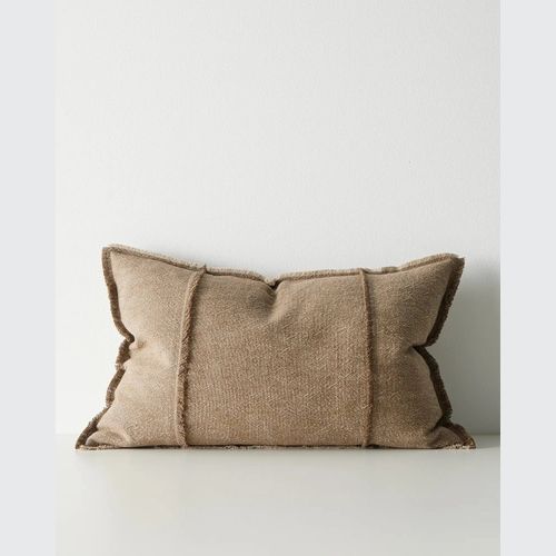 Weave Home Adela Cushion - Cocoa | Linen Blend