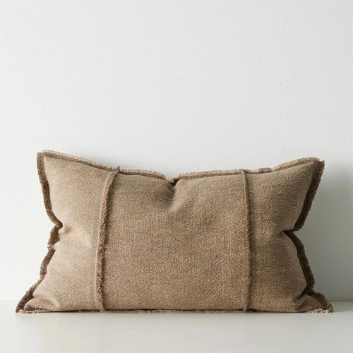 Weave Home Adela Cushion - Cocoa | Linen Blend