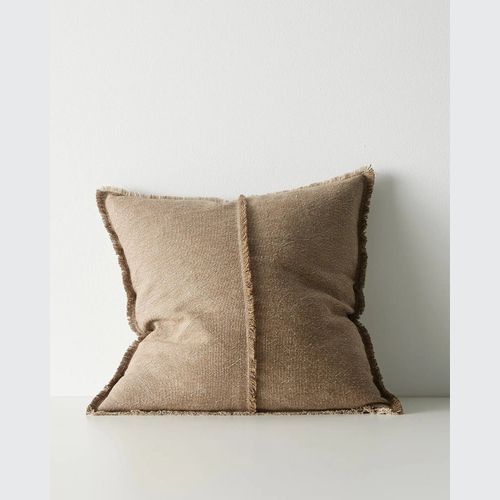 Weave Home Adela Cushion - Cocoa | Linen Blend