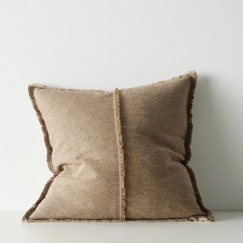 Weave Home Adela Cushion - Cocoa | Linen Blend