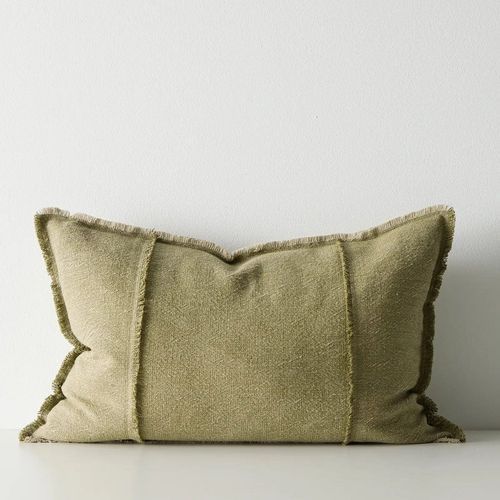 Weave Home Adela Cushion - Forest | Linen Blend