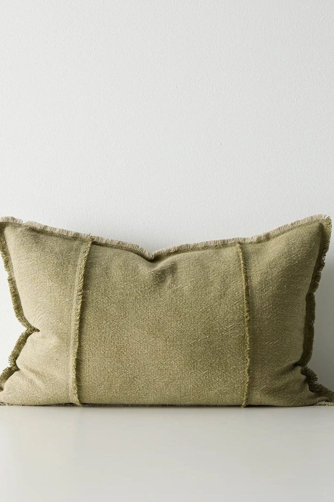 Weave Home Adela Cushion - Forest | Linen Blend