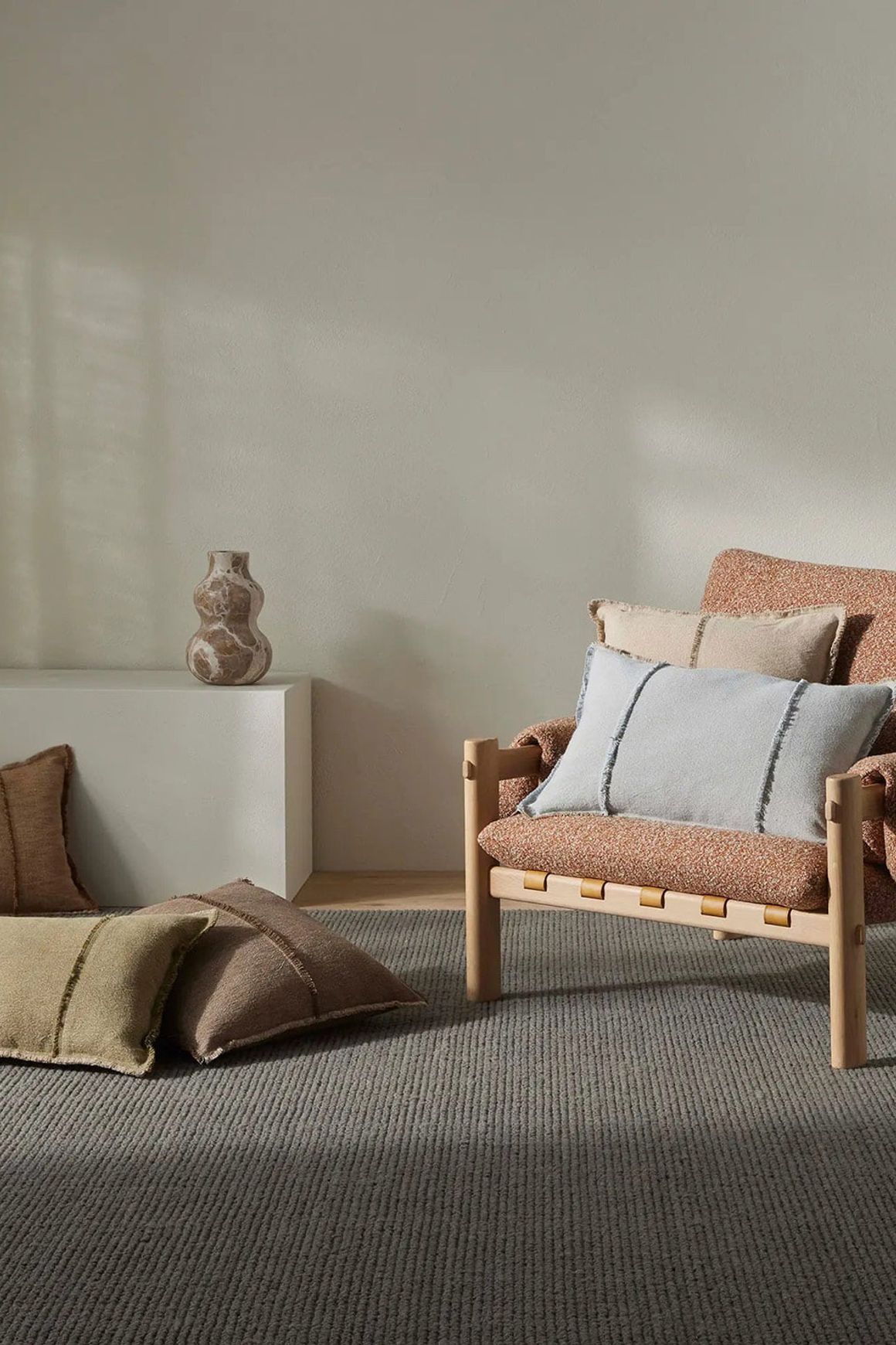 Weave Home Adela Cushion - Forest | Linen Blend