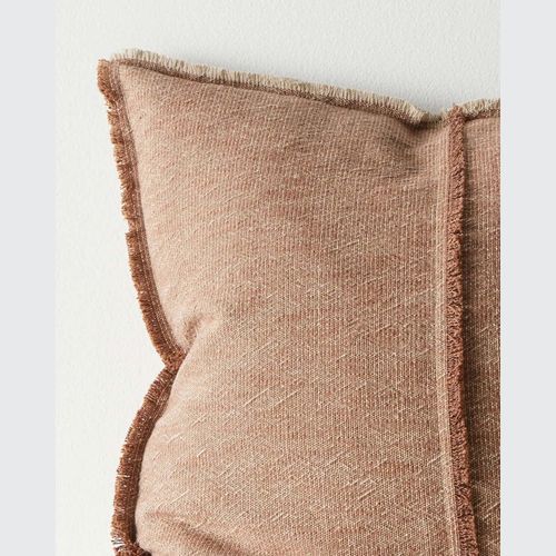 Weave Home Adela Cushion - Rust | Linen Blend