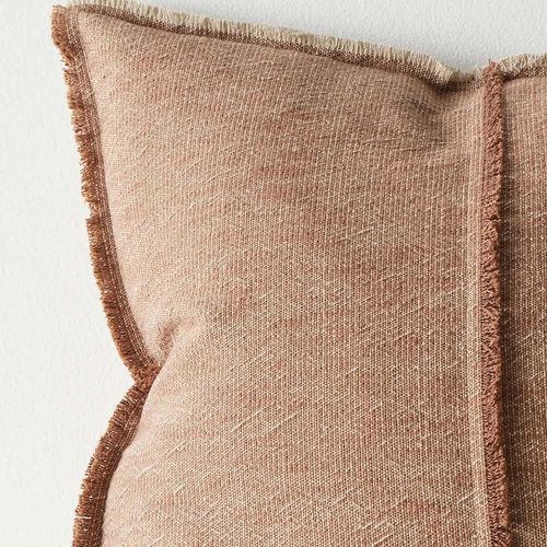 Weave Home Adela Cushion - Rust | Linen Blend