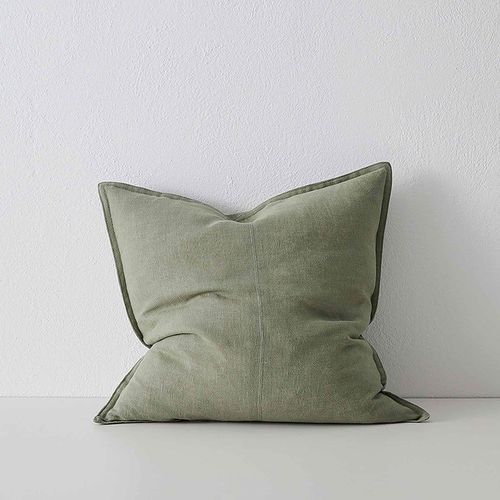 Weave Home European Linen Como Cushion - Olive | Square and Lumbar | Three Sizes