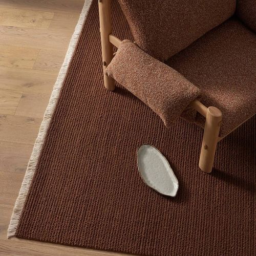 Weave Fabien 100% Wool Floor Rug  - Bark