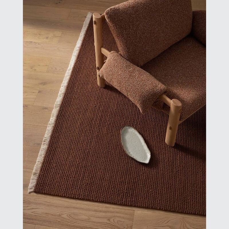 Weave Fabien 100% Wool Floor Rug - Bark