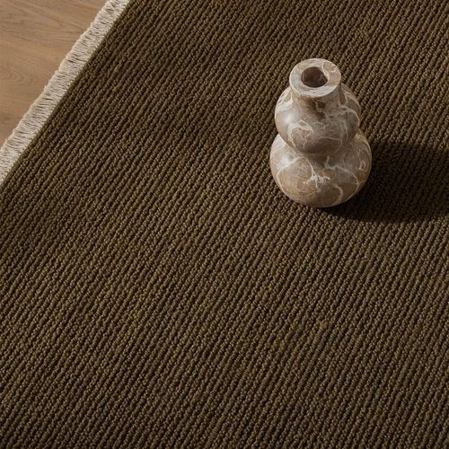 Weave Fabien 100% Wool Floor Rug - Moss