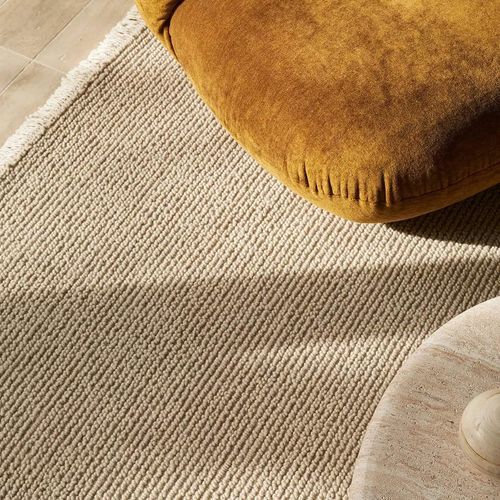 Weave Fabien 100% Wool Floor Rug - Stone