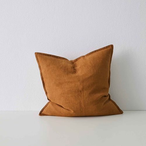 Weave Home European Linen Como Cushion - Spice | Square and Lumbar | Three Sizes