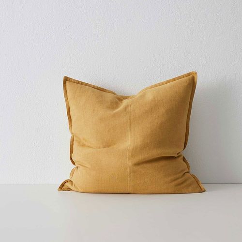 Weave Home European Linen Como Cushion - Amber | Square and Lumbar | Three Sizes