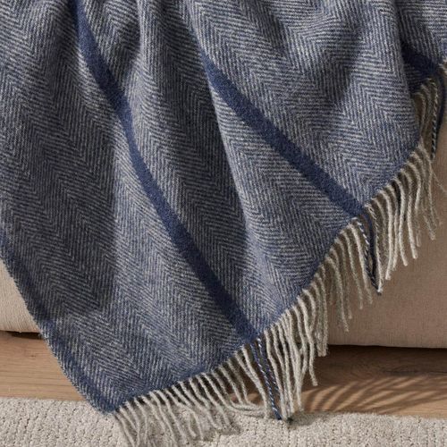 Weave Home Mosgiel Throw - Denim | 100% Wool