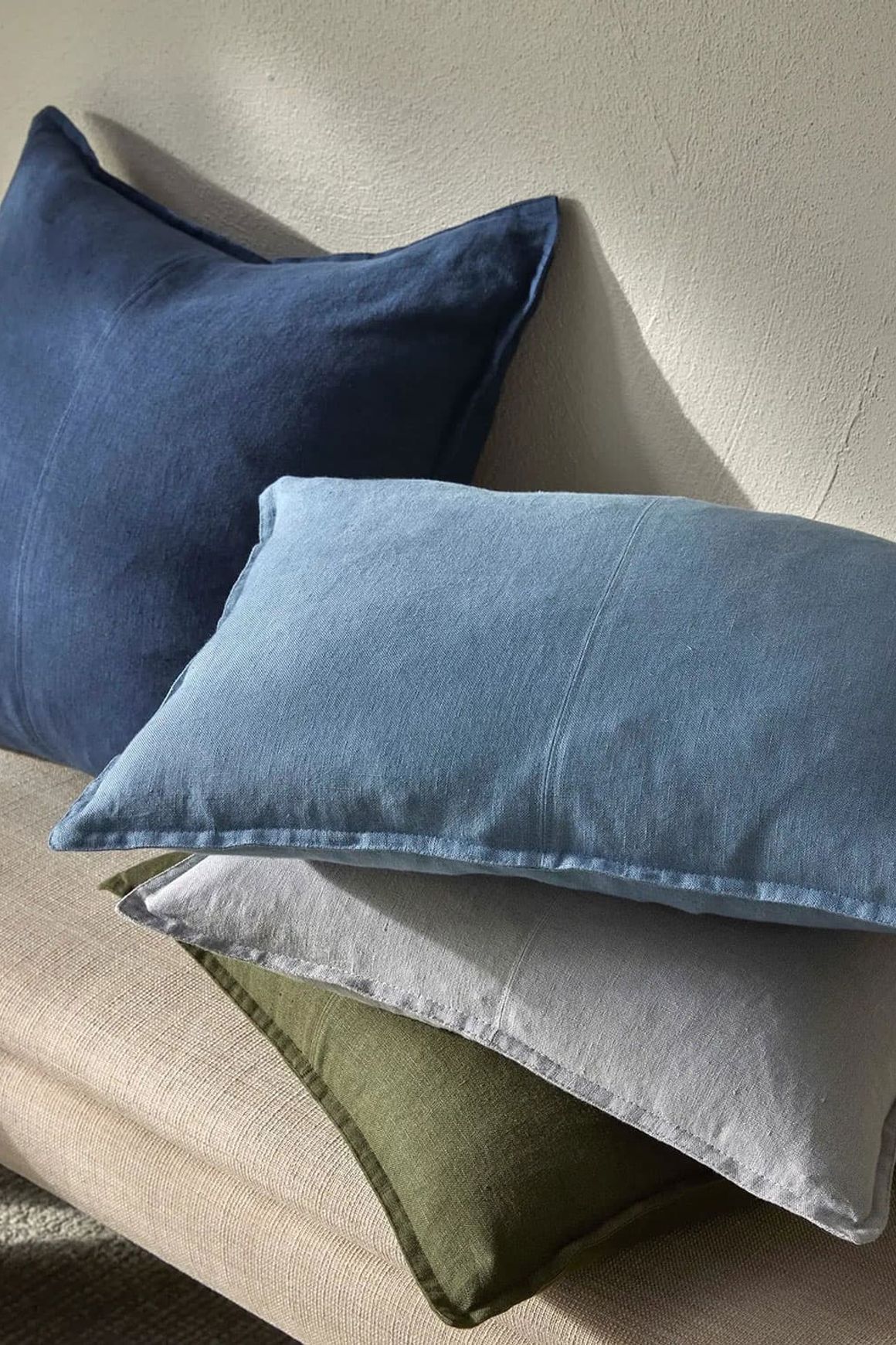 Weave European Linen Como Cushion - Atlantic | Three Sizes