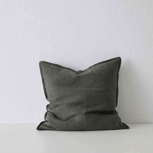 Weave Home European Linen Como Cushion - Khaki | Square and Lumbar | Three Sizes