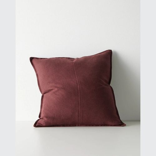 Weave European Linen Como Cushion - Garnet  | Three Sizes