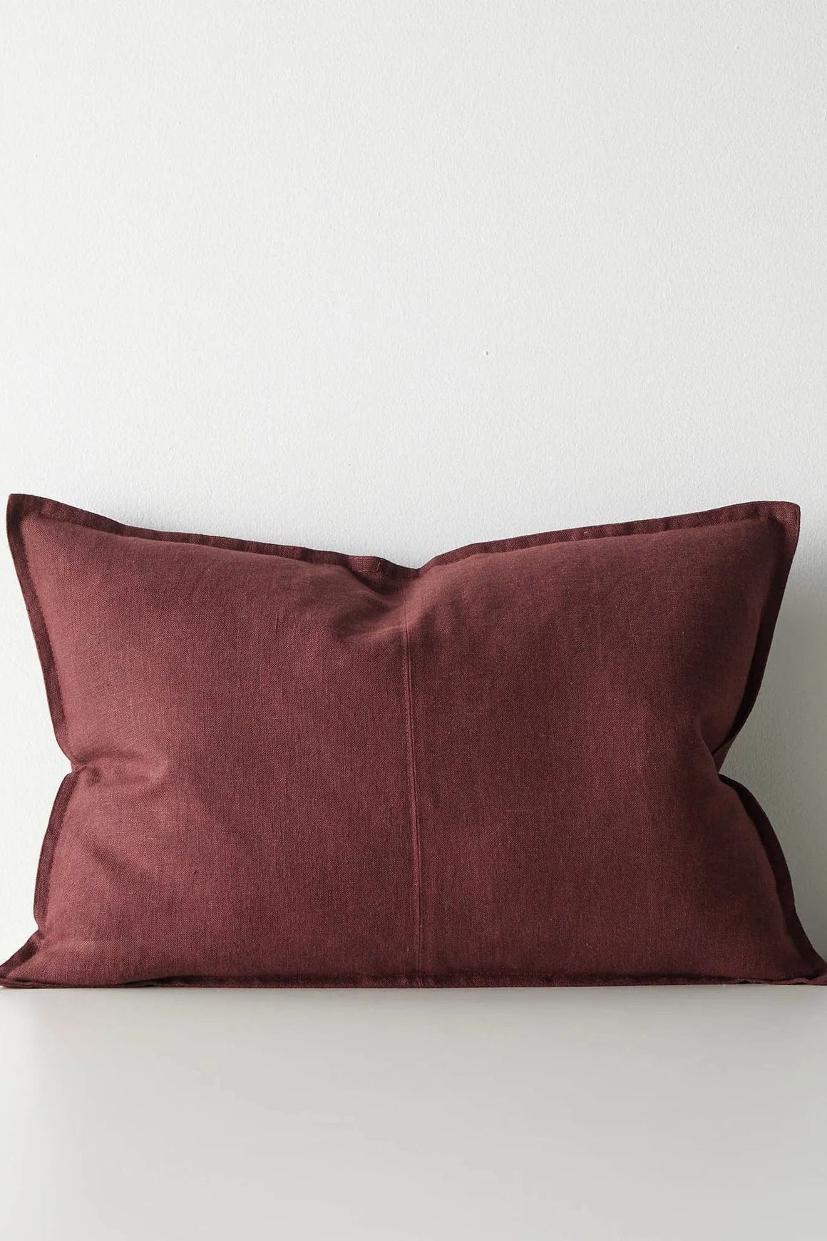 Weave European Linen Como Cushion - Garnet  | Three Sizes