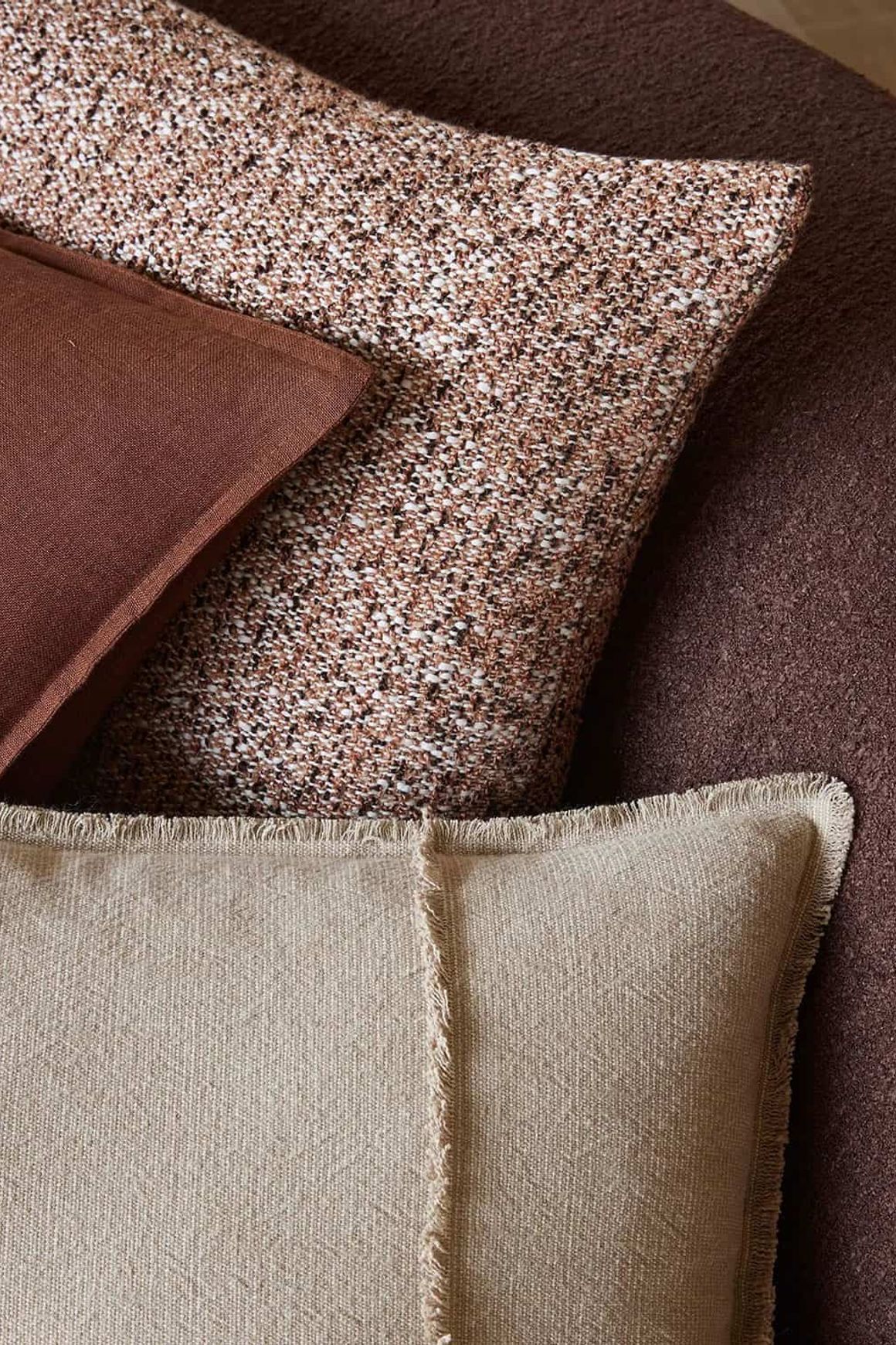 Weave European Linen Como Cushion - Henna | Three Sizes