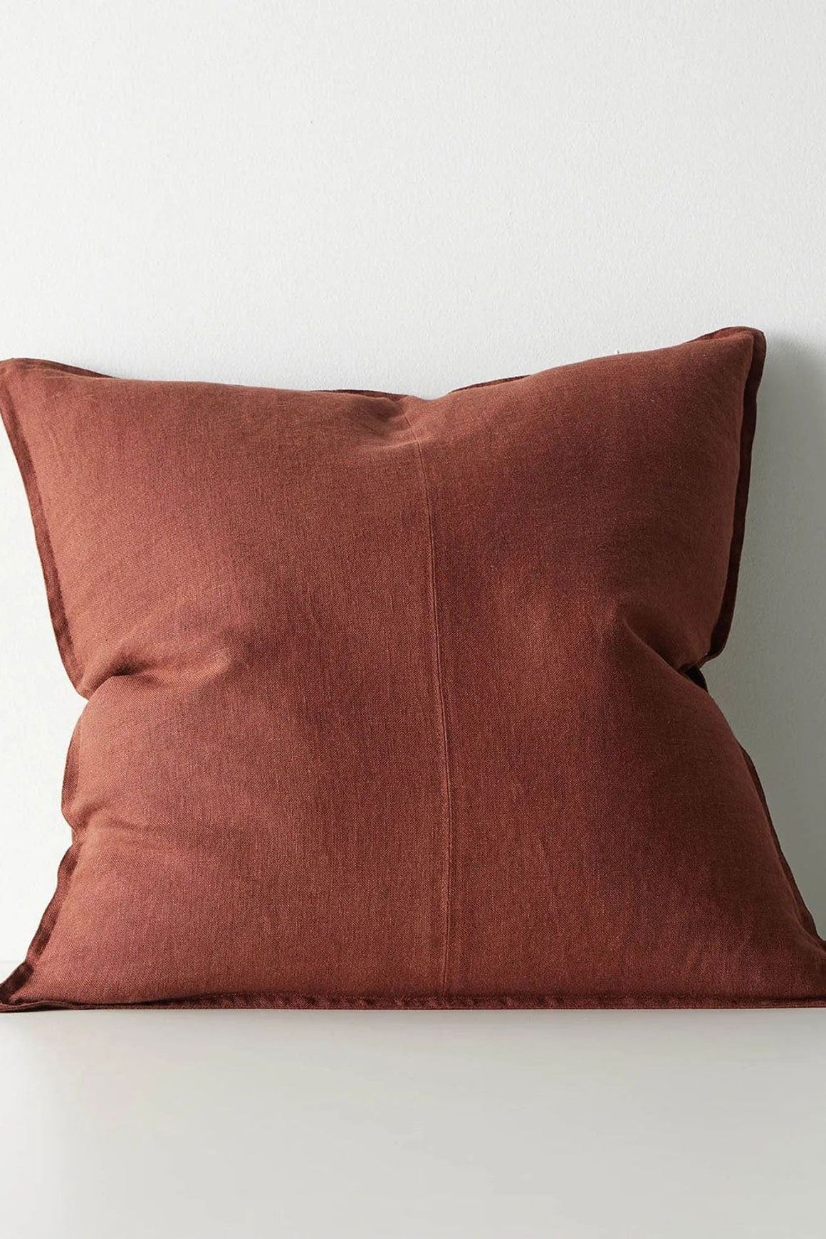 Weave European Linen Como Cushion - Rosewood | Three Sizes
