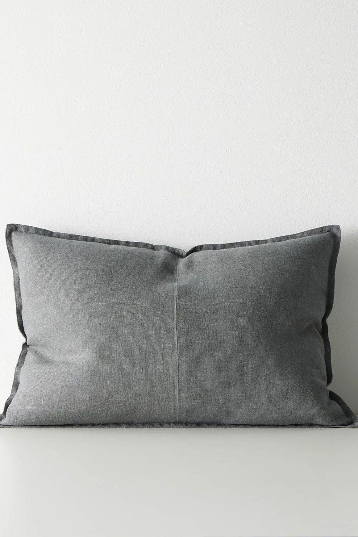 Weave European Linen Como Cushion - Steel | Three Sizes