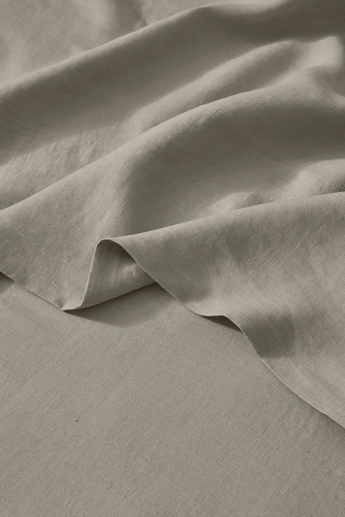 Ravello Linen Flat Sheet - Pebble | Weave Home
