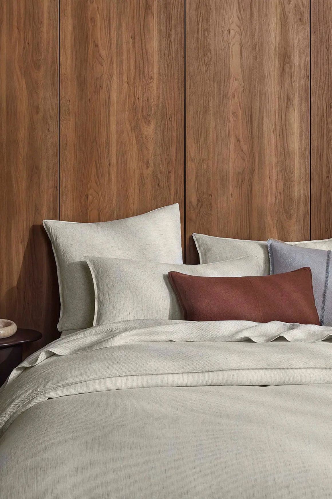 Ravello Linen Pillowcases - Savanna Pinstripe | Standard, King, or Euro