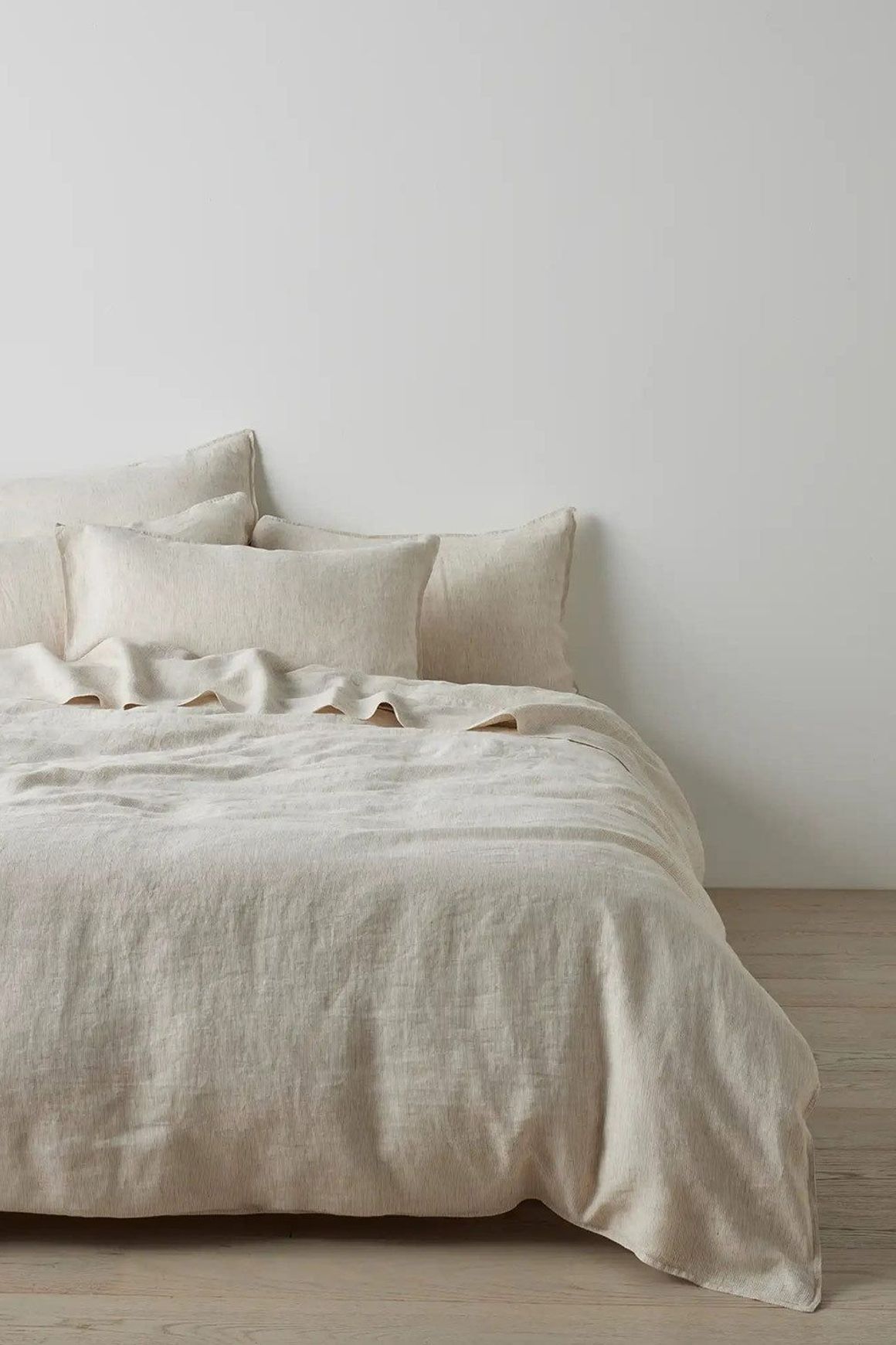 Ravello Linen Quilt Cover - Savanna Pinstripe| Weave Home