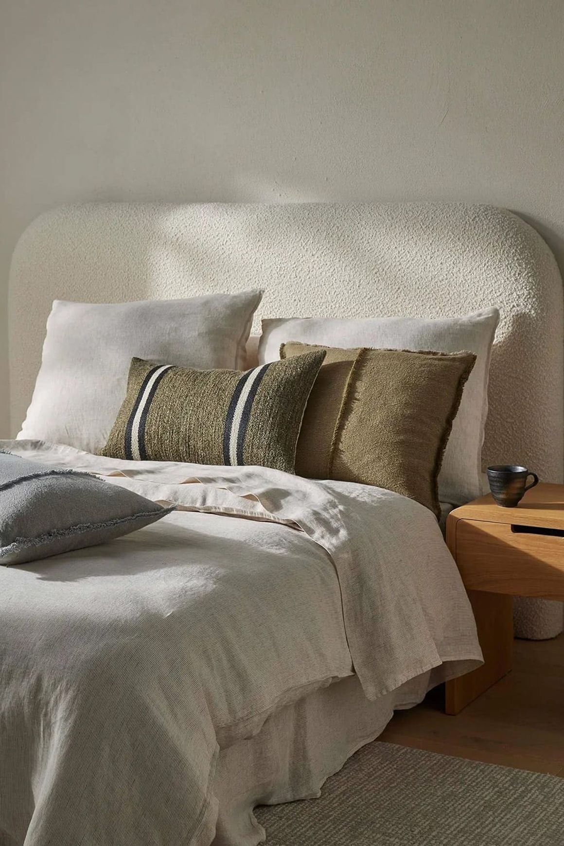 Ravello Linen Quilt Cover - Savanna Pinstripe| Weave Home