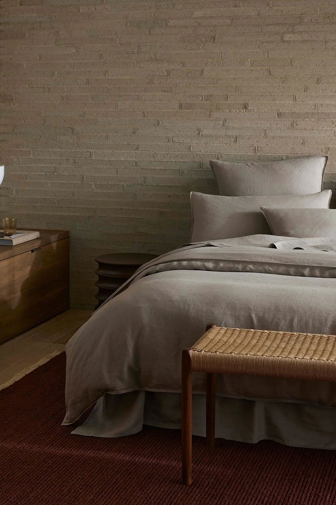 Ravello Linen Fitted Sheet - Pebble | Weave Home