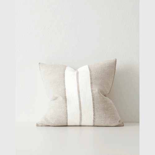 Weave Home Ottavio Cushion - Earth | Textured Stripe