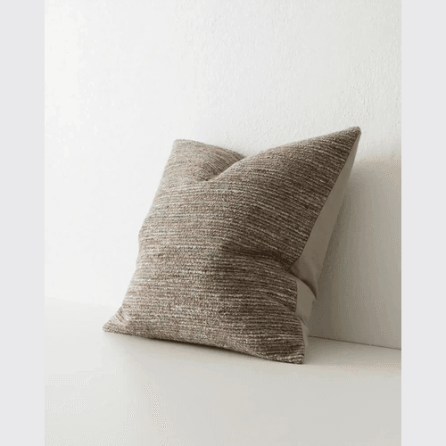 Weave Home Vista Cushion - Natural | Chunky Linen/Wool Blend