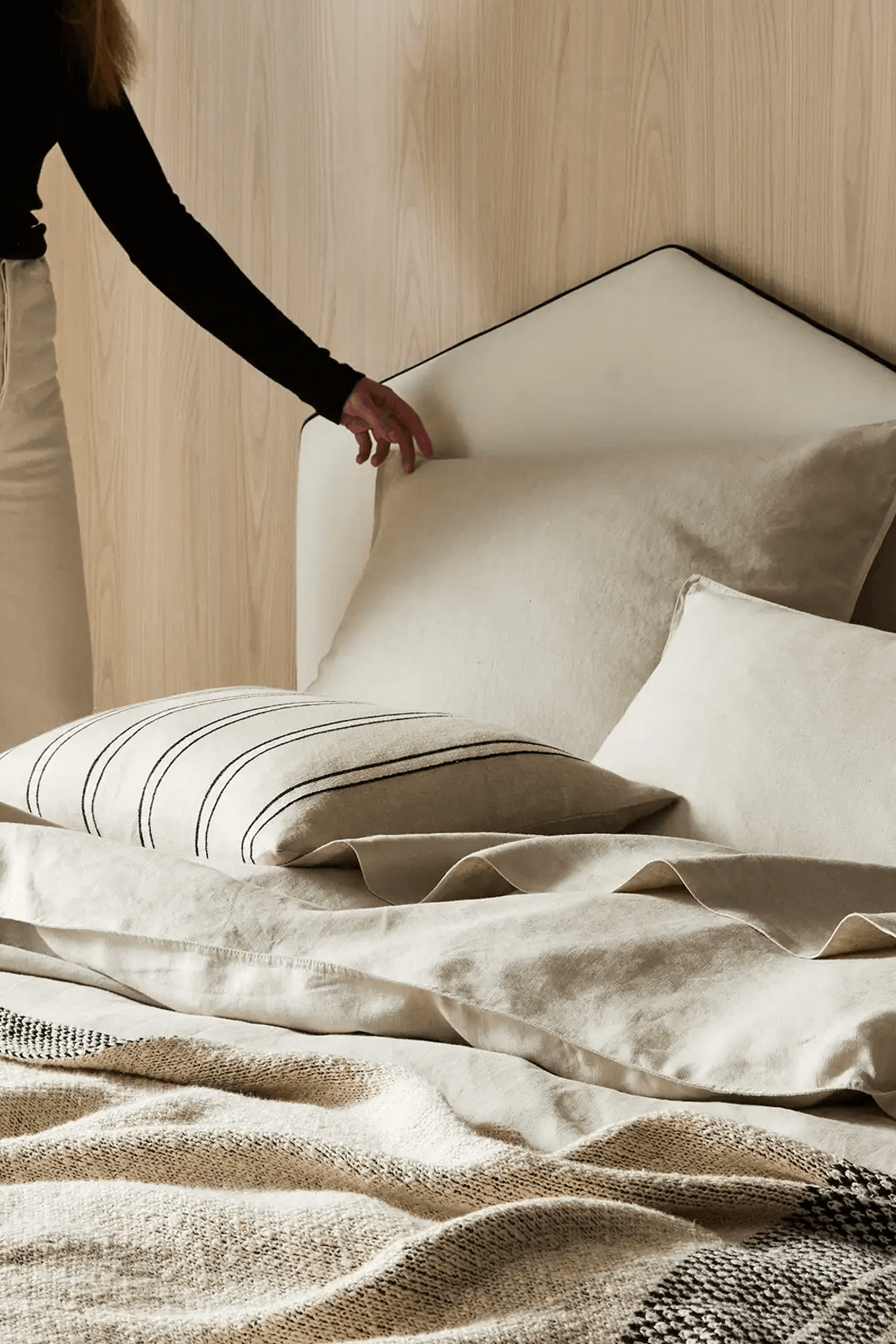 Ravello Linen Flat Sheet - Bone | Weave Home Bed Linen